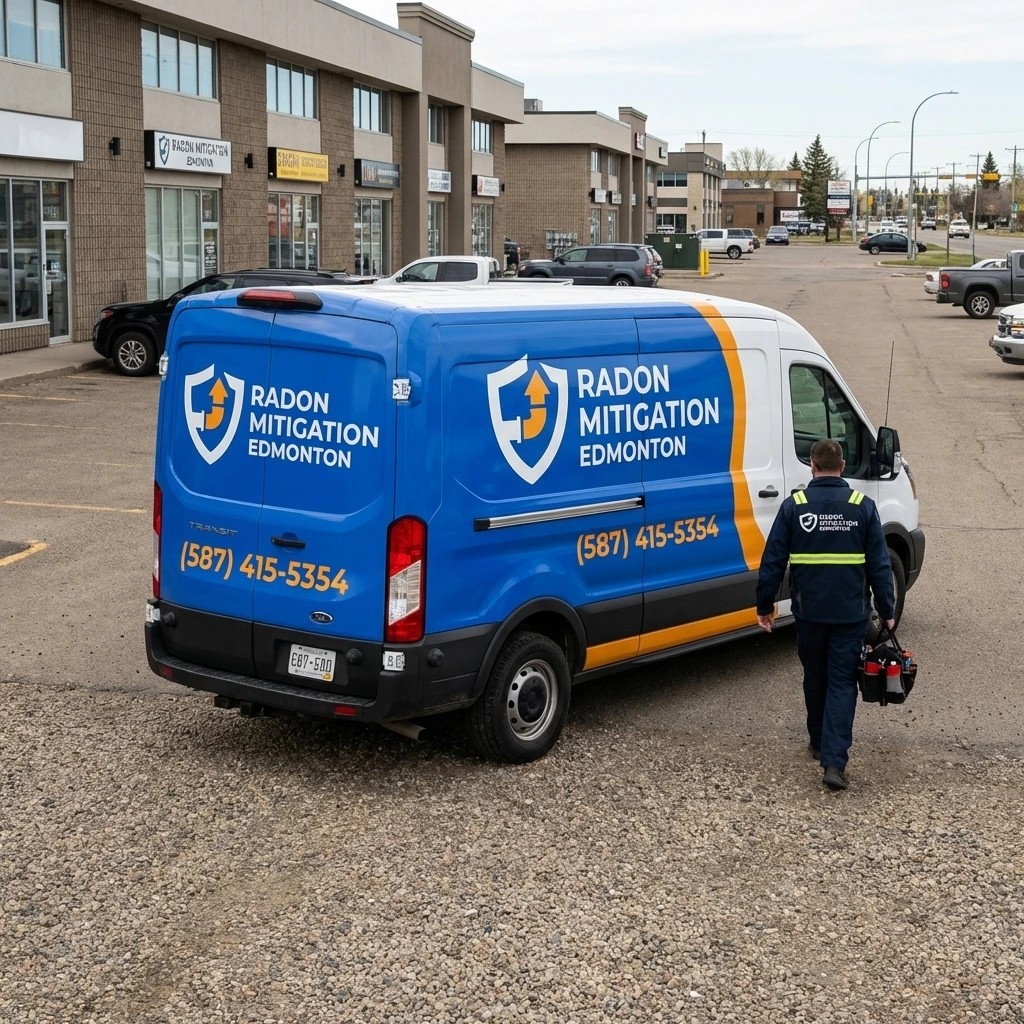 Radon mitigation branded service van Edmonton